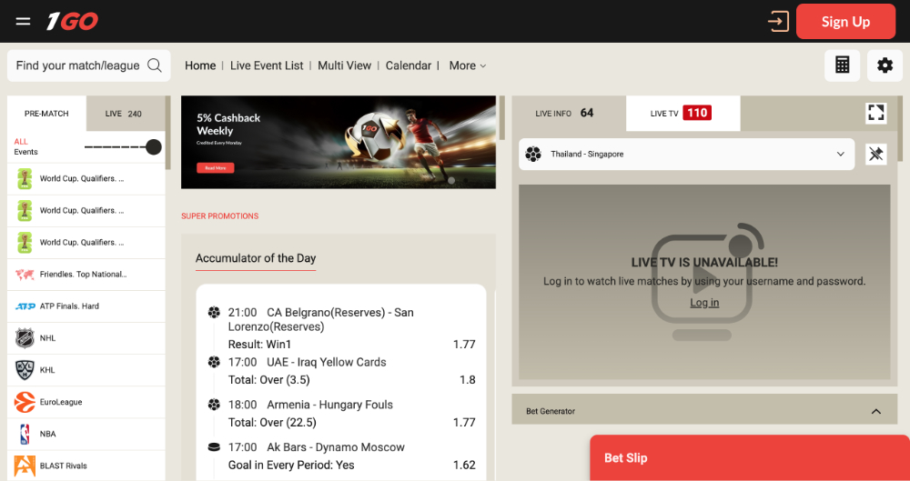 Sázková kancelář 1Go