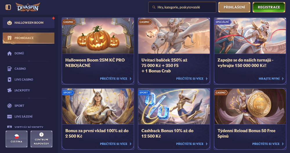  DivaSpin bonusy [listopad 2025] úvodní